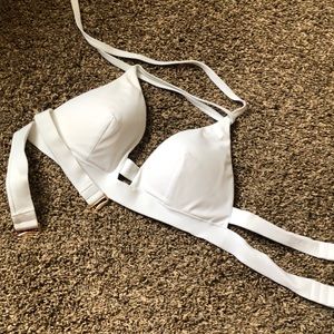 Victoria Secret White bikini top, size L
